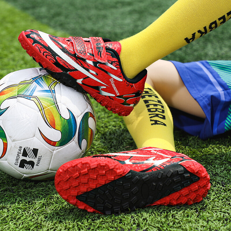 Sepatu sepak bola anak-anak dewasa, sneaker olahraga luar ruangan latihan sepak bola rumput TF/FG Non-slip