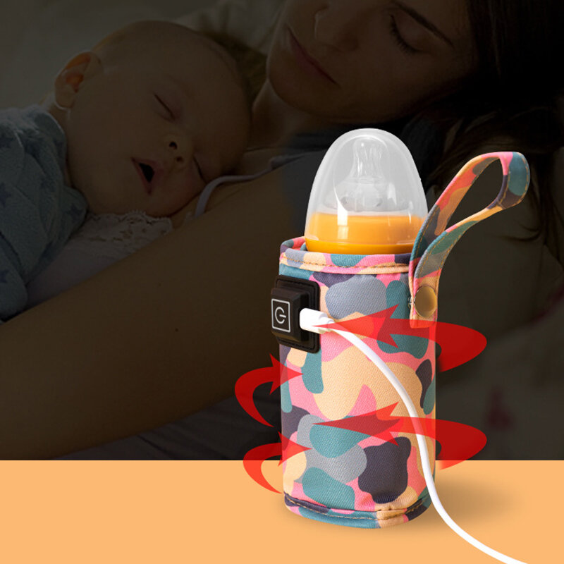 แบบพกพา USB เครื่องทำความร้อนขวดทารกขวดเทอร์โมฉนวนกระเป๋าอุ่นนมเครื่องอุ่นขวดนมพยาบาลเด็กขวดความร้อน