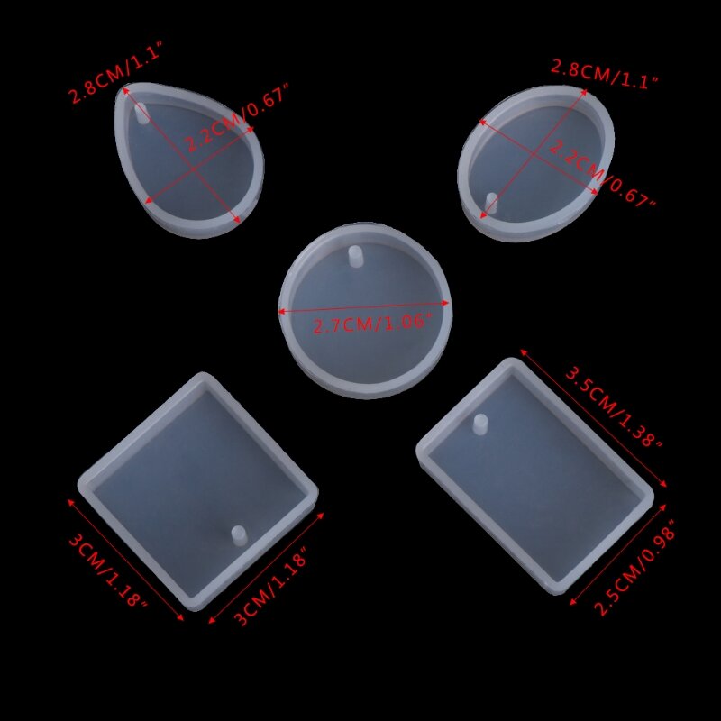 Epoxy Mold Silicone Earrings Mold Handmade Fashion Jewelry Geometric Molds for Resin Jewelry Making Pendant Craft
