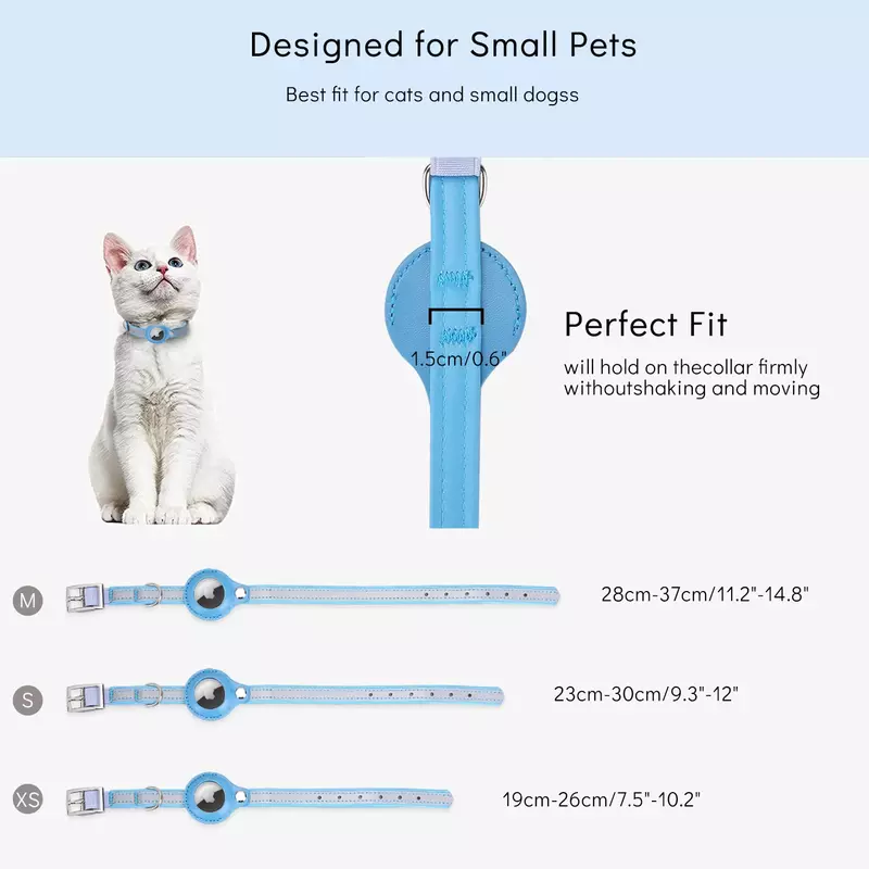 Airtag-funda protectora para Collar de gato, accesorio reflectante para localizador antipérdida, para perros y gatos