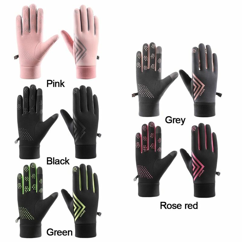 Плотные плюшевые зимние перчатки на осень и зиму, флисовые перчатки для сенсорного экрана, Женские варежки
