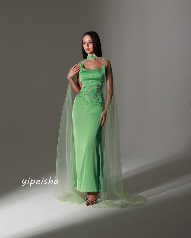 Ball Dress Evening Jersey Beading Draped Pleat Engagement A-line Strapless Bespoke Occasion Gown Midi Dresses