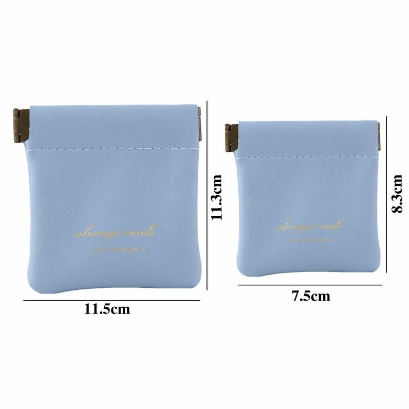 Multicolor PU Leather Lipstick Storage Bag Cosmetic Bag Small Coin purse Earphone Protective Sleeve Mini Earphone Bag