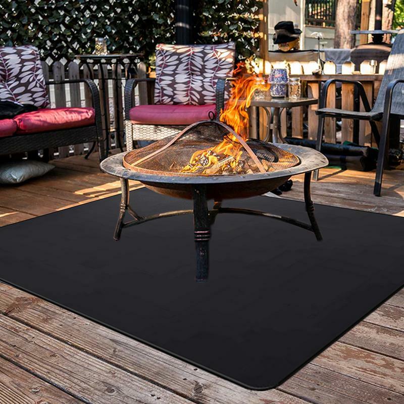 Fireplace Rugs Fire Resistant Indoor Fire Pit Mat Under Grill Mat For Outdoor Grill Fireproof Mat Fireplace Mat Fire Pit Mat