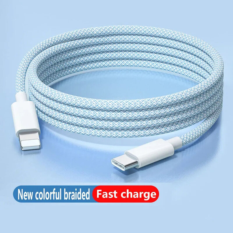20W PD USB Cable for Apple iPhone 14 13 12 11 Pro Max Type C to Lighting Fast Charging Cable for ipad Data USB C to IOS Cable