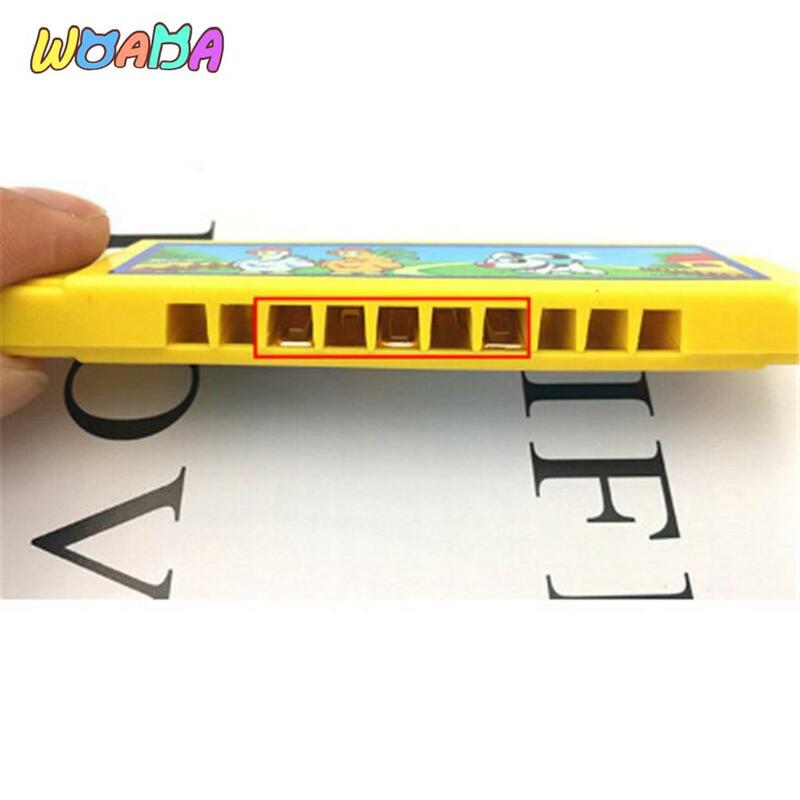 Bambini Early Educational Music Learning Toy Wood Plastic Harmonica Fun Double Row 16 fori giocattolo musicale armonica colore casuale