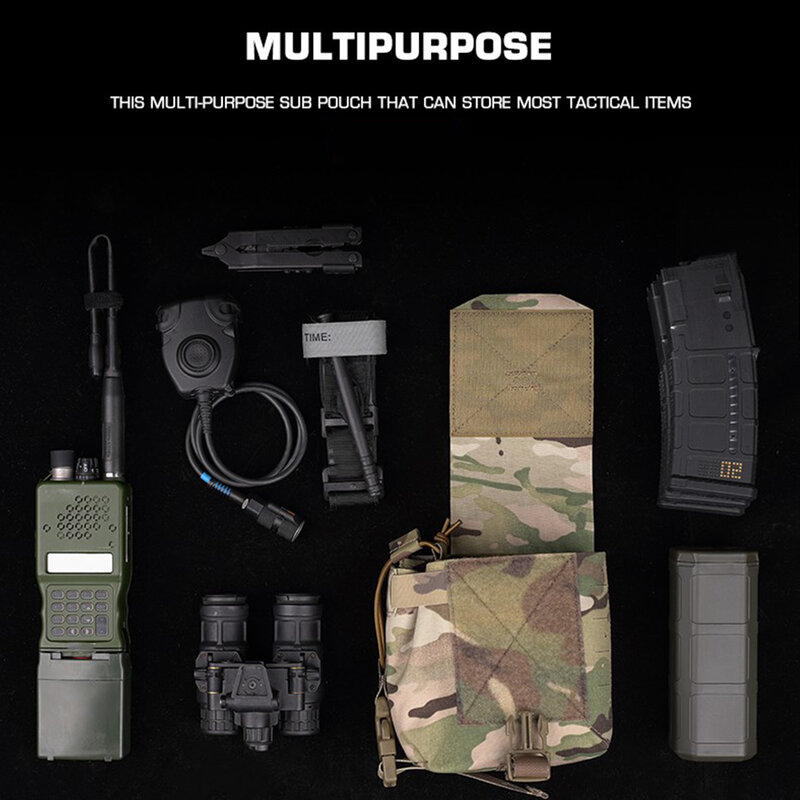 Subbolsa táctica multiusos, bolsa MOLLE mutante para Radios, botellas de agua, walkie-talkie EDC, bolsa de administración, bolsas Gp de caza