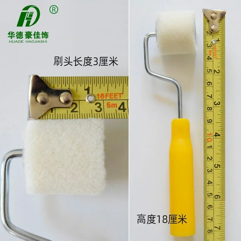 Miniatuur 2 Cm 3 Cm Verf Roller Kwast Echt Wol Fijn Haar Korte Haarlijn Mini Roller Core Hua Dehao Decoratie