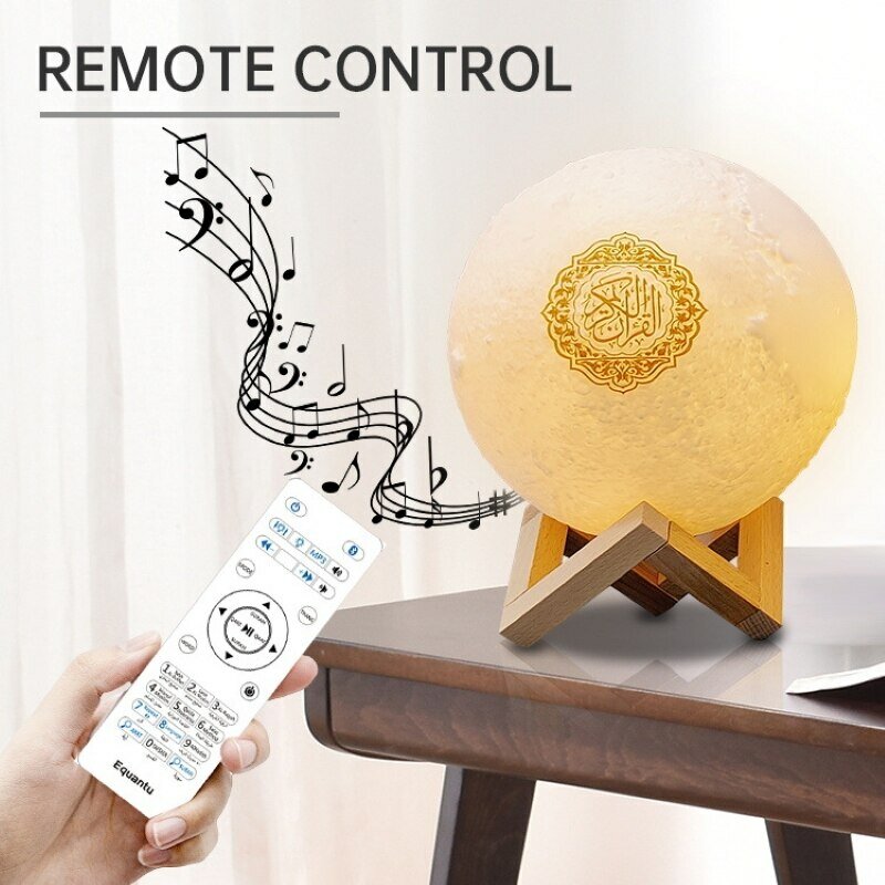 Bulan jam doa Audio Planet Bluetooth, lampu elektronik warna-warni dengan Remote kontrol