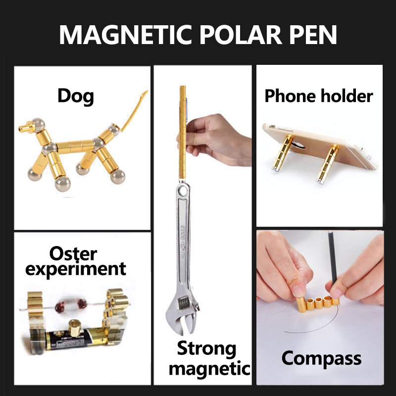 Креативная Металлическая магнитная ручка, игрушка для декомпрессии, гелевая ручка, многофункциональная ручка-антистресс, школьные и офисные письма, подарки, канцелярские принадлежности