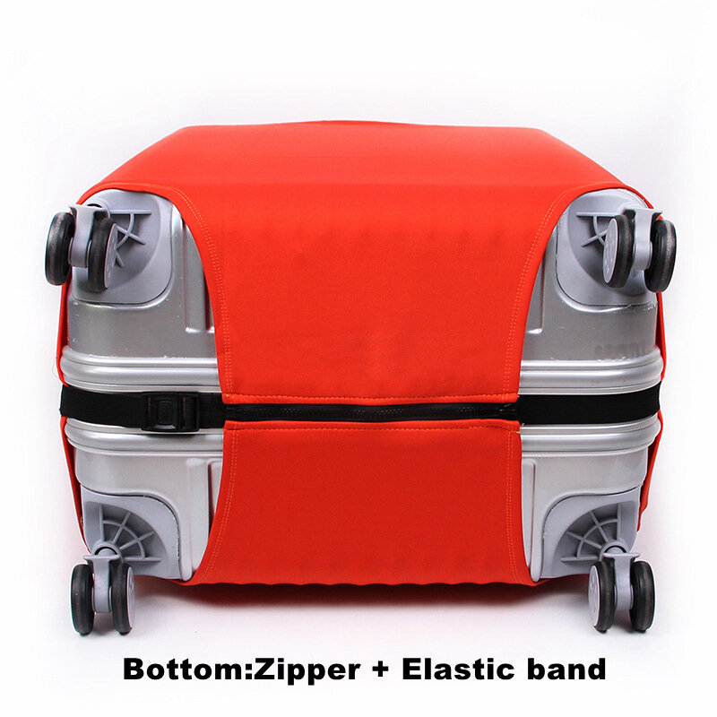 Thick Elastic Solid Luggage Protective Cover Zipper Suit For 18-32 inch Bag Suitcase Covers Trolley Cover Travel Accessories