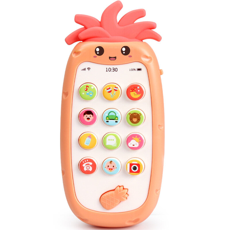 Yu'erbao Children's Mobile Phone Toys One Baby's Early Education Music Bittable Analog Phone 0-1 Year Old Boys and Girls