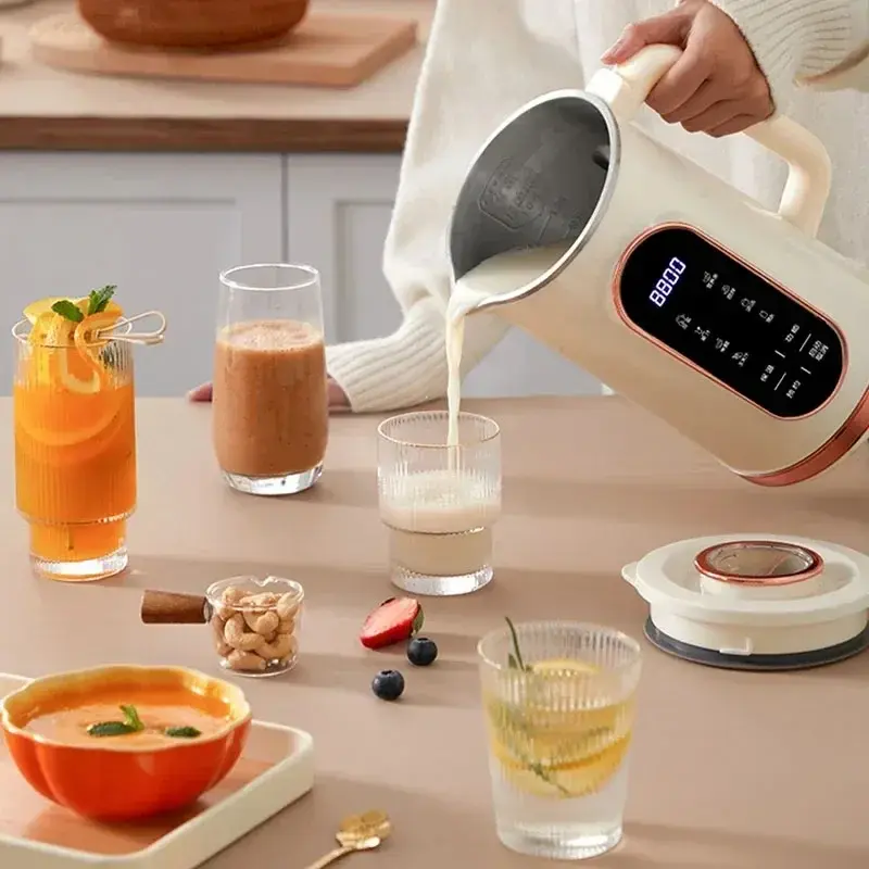 Elektrische Sojamelkmachine 10-bladige Ontbijtmachine 1500Ml Juicer Blender Mixer Sojabonenmelkmaker Muurbreekmachine