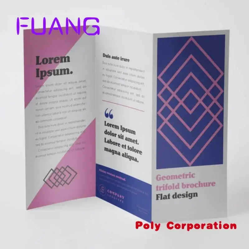 Custom  Factory Sale Pamphlet Instruction Manual Catalog Booklet Leaflet Flyers Poster Luxury Printing Paper Brochure