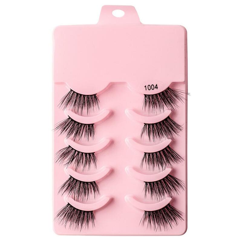 5 pairs Half Cut False Eyelashes 3D Mink Natural Eyelashes Eye Big Tools Fluffy Makeup Cosmetics Soft Extension P9F0