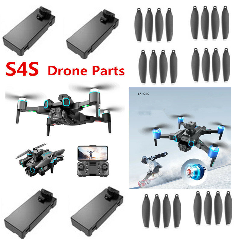 Brushless Obstáculo Evitar Controle Remoto Drone, RC Quadcopter, Peças de Reposição, Acessórios, Bateria, Hélice, USB, S4S, 3.7V, 1800mAh