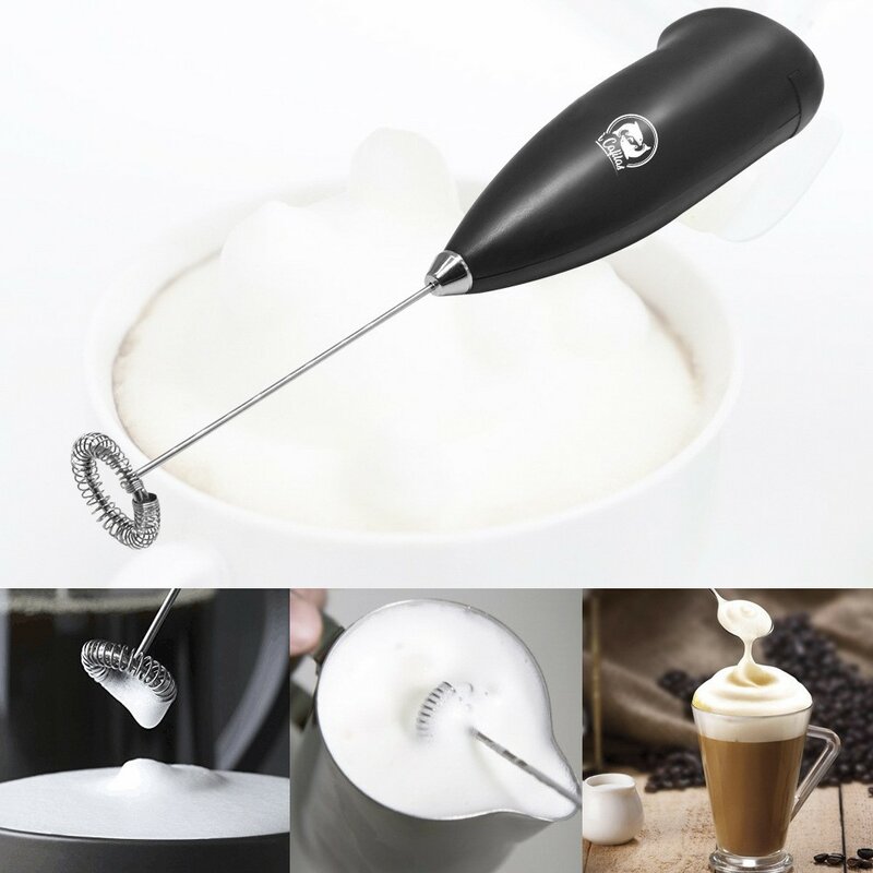 Espumador de leche eléctrico de mano, Mini Espumador de café, batidor de huevos para Chocolate, capuchino, agitador, licuadora portátil, herramientas de batidor