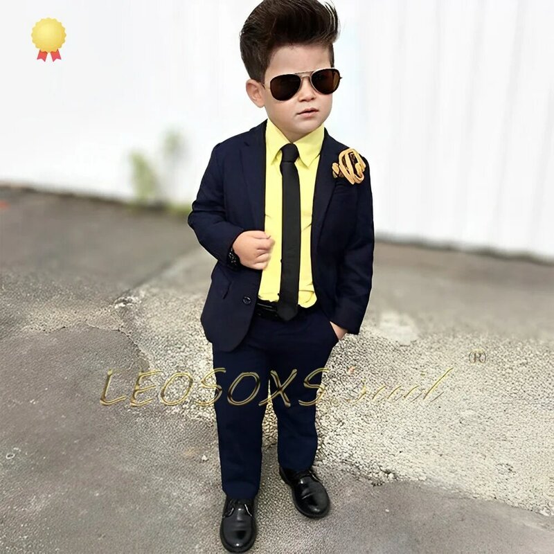 2-piece suit for boys, customized children's suit tuxedo for 3 to 16 years old, suitable for wedding party celebrations