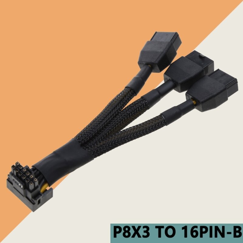 สำหรับ CPU RTX4090 RTX4080 12VHPWR 16Pin ถึง 3x8pin 4x8P Converter Connector RTX4090 24BB
