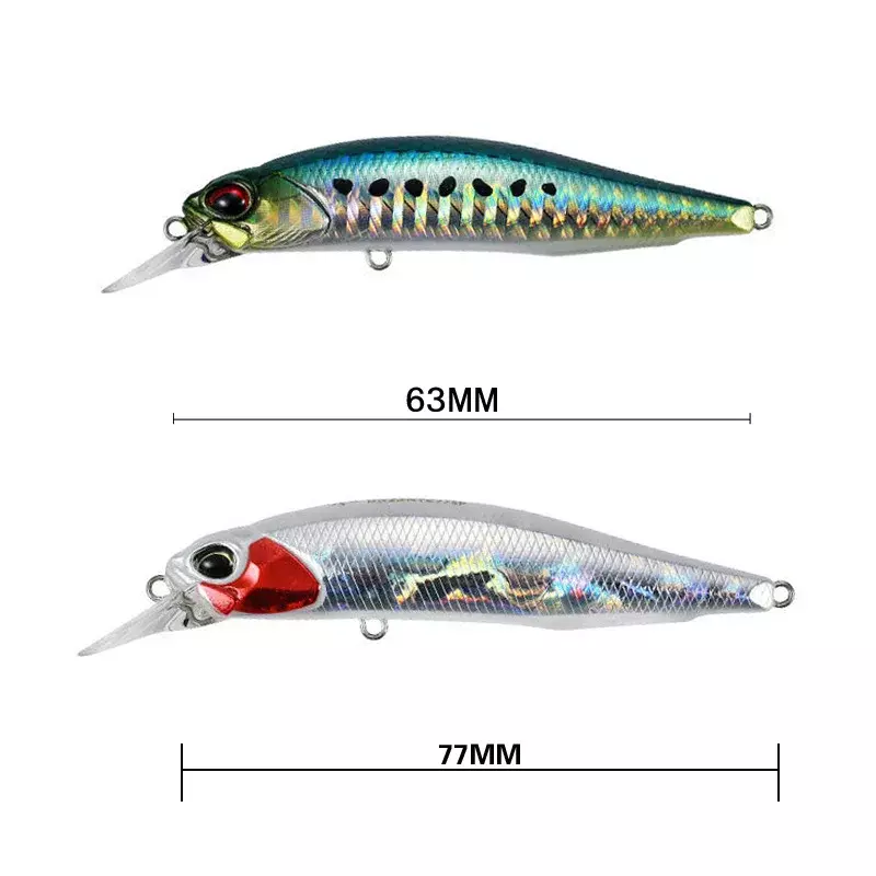 Long Cast Minnow Fishing Lure, Isca Artificial, Isca Alburnus, Isca Jerkbait, Hover, Swaying, 77mm, 63mm, Wobbler, 77SP