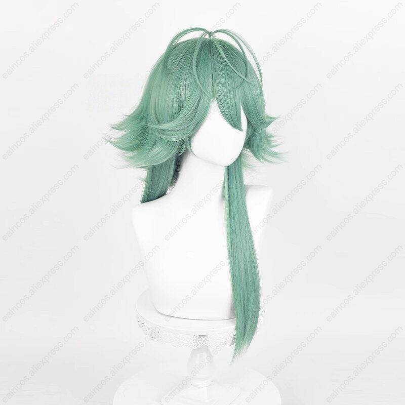 LOL Heartsteel Ezreal Cosplay Wig 60cm Long Green Mixed Color Wigs Heat Resistant Synthetic Hair Scalp Wigs