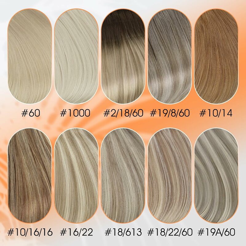 Full Shine Human Hair Extensions Clip In Hair Extensions Balayage 7 Stks 120G Dubbele Inslag Hair Remy Human Hair