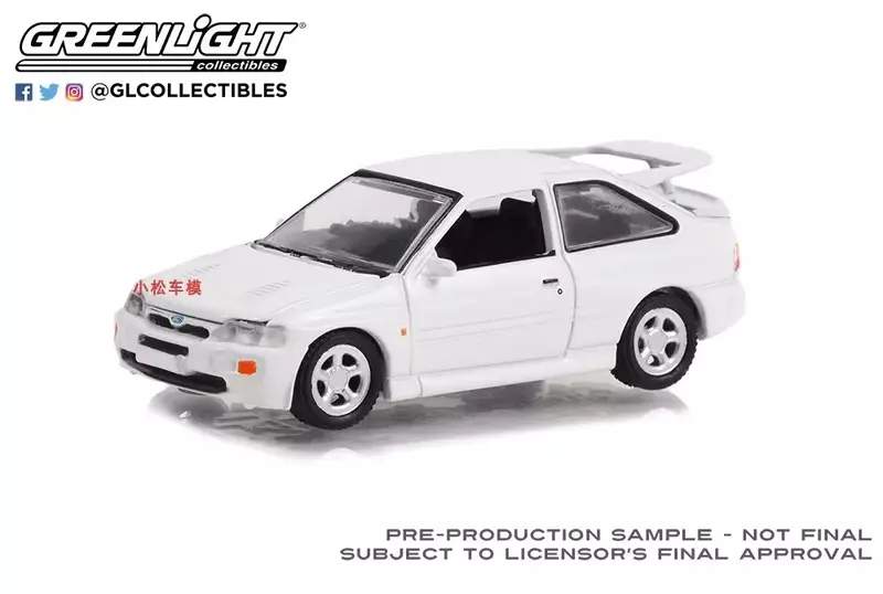 Ford Escort RS Cosworth Diecast Metal Alloy Model Car Toys, Gift Collection, W1255, 1995, 1:64