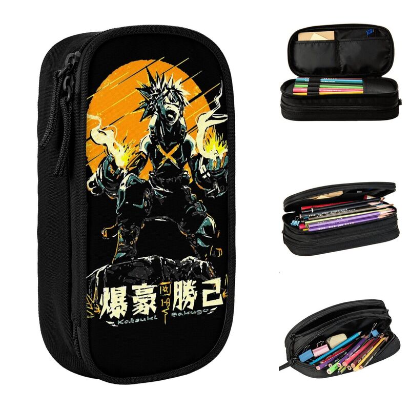 Graphic Fantasy My Hero Pencil Cases Pen Bags Student Large Storage School Supplies Cosmetic Pencil Pouch
