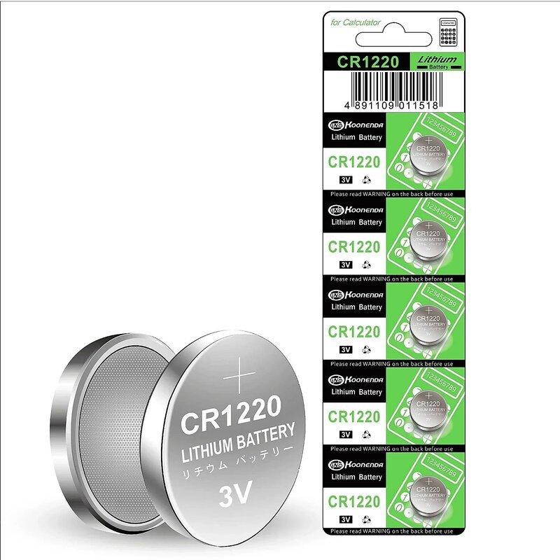 Pilas de litio CR1220 de alta capacidad, 2-50 piezas, 3V, CR 1220, dispositivos de salud, calculadora, etc.