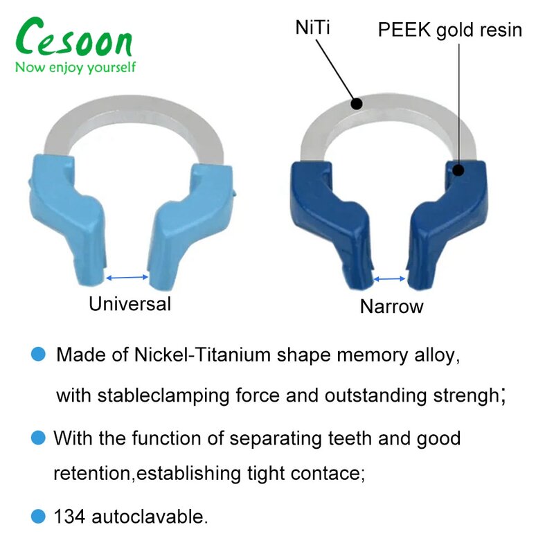 1 buah pita matriks bagian gigi sistem matriks logam Universal sempit nikel Titanium cincin penjepit alat dokter gigi