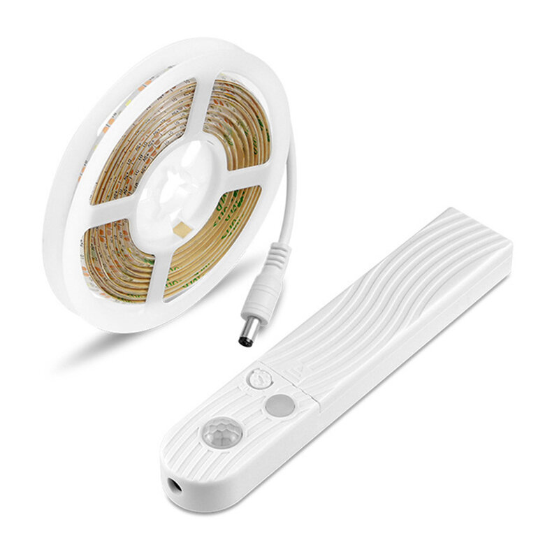 PIR Motion Sensor LED Strip Lights 1/2/3m luce bianca/calda per Stair Cabinet Bed Cuttable striscia LED impermeabile