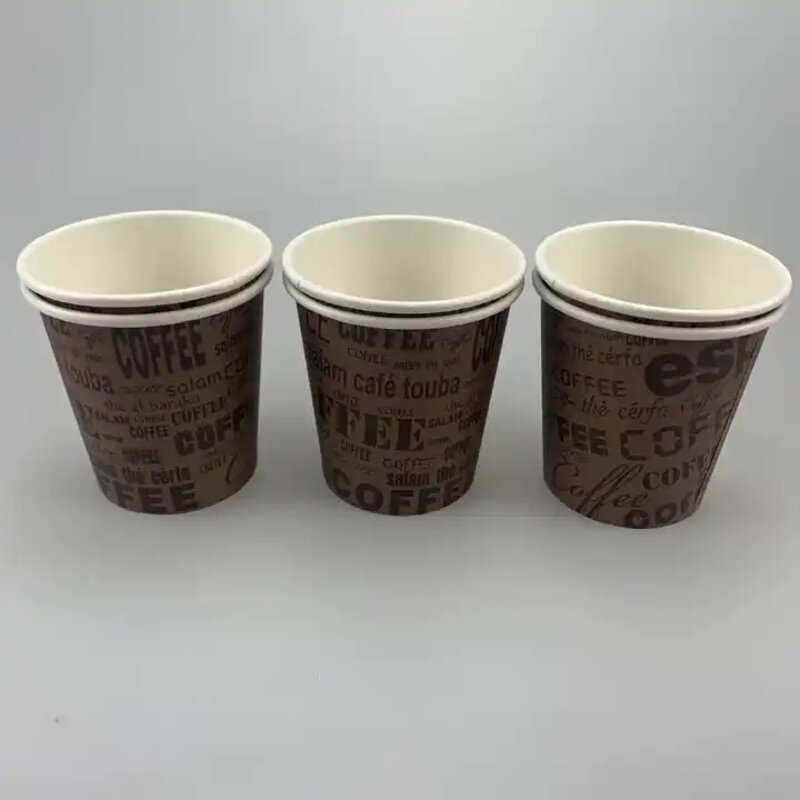 Gobelets en papier jetables bionickel ables avec logo personnalisé, produit personnalisé, gobelets à boire pour le café, 6oz