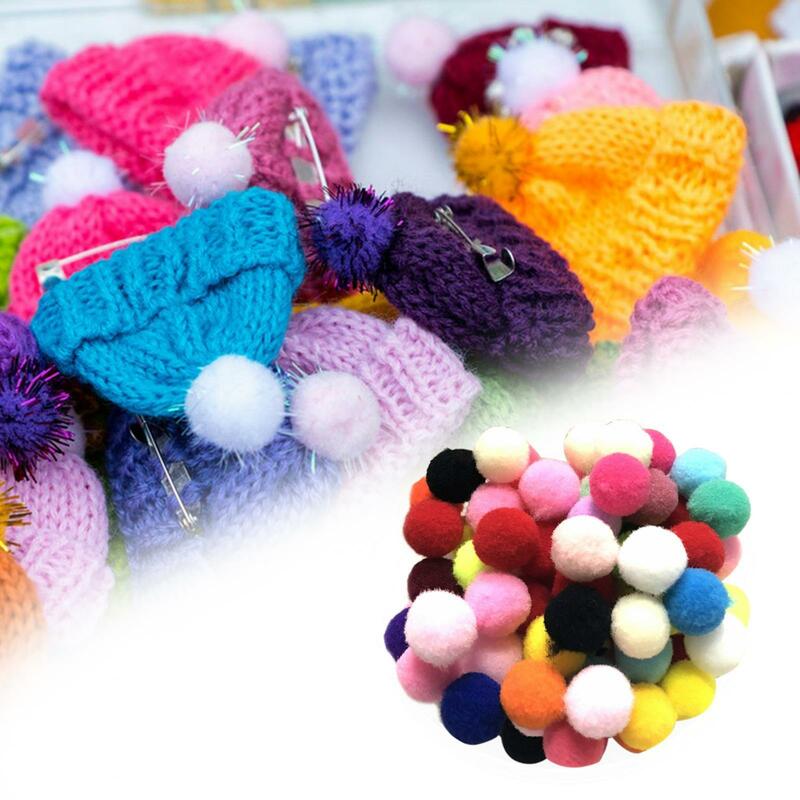 5-6pack 100Pcs Pom Poms Balls DIY Assorted Colors pompoms for Festival Wedding