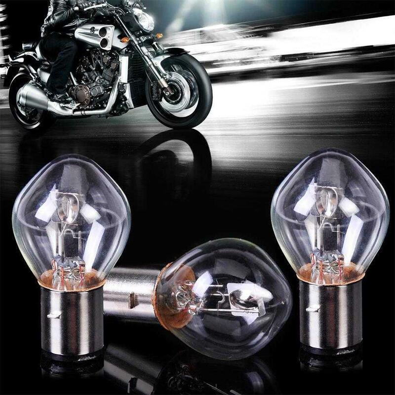 1pcs BA20D High Brightness LED Bulbs 12V 35/35W Halogen Headlight Singal Lamp Bulb Amber for Motorcycle ATV Moped Scooter I8C5