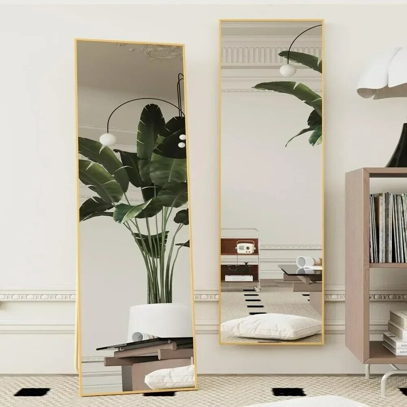 Miroir Mural de Chambre à Coucher avec Cadre en Alliage d'Aluminium, Meuble de Salon Complet, Livraison Gratuite