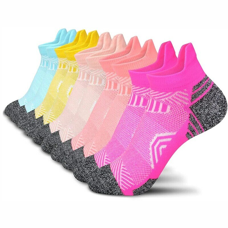 5er Pack Sport Knöchel Damen Socken sportliche Lauf kompression socken für Frauen gemütliche Low Cut Performance Soft Tab Socken