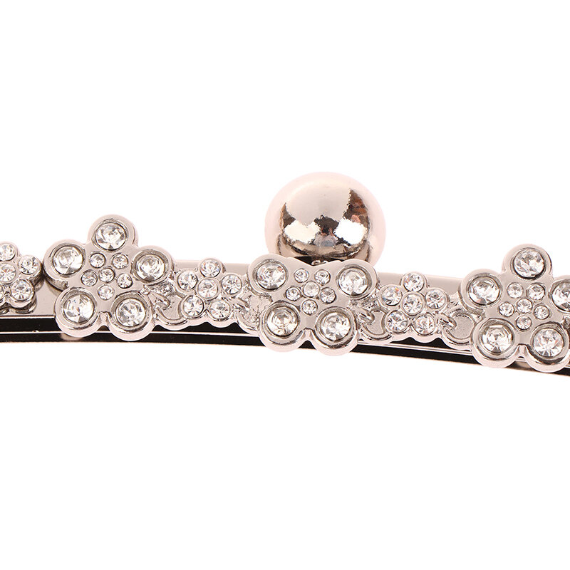 패션 아치 꽃 다이아몬드 금속 만들기 키스 걸쇠 지갑 프레임, 가방 클러치 걸쇠, 가방에 DIY 액세스, 1 개, 22cm