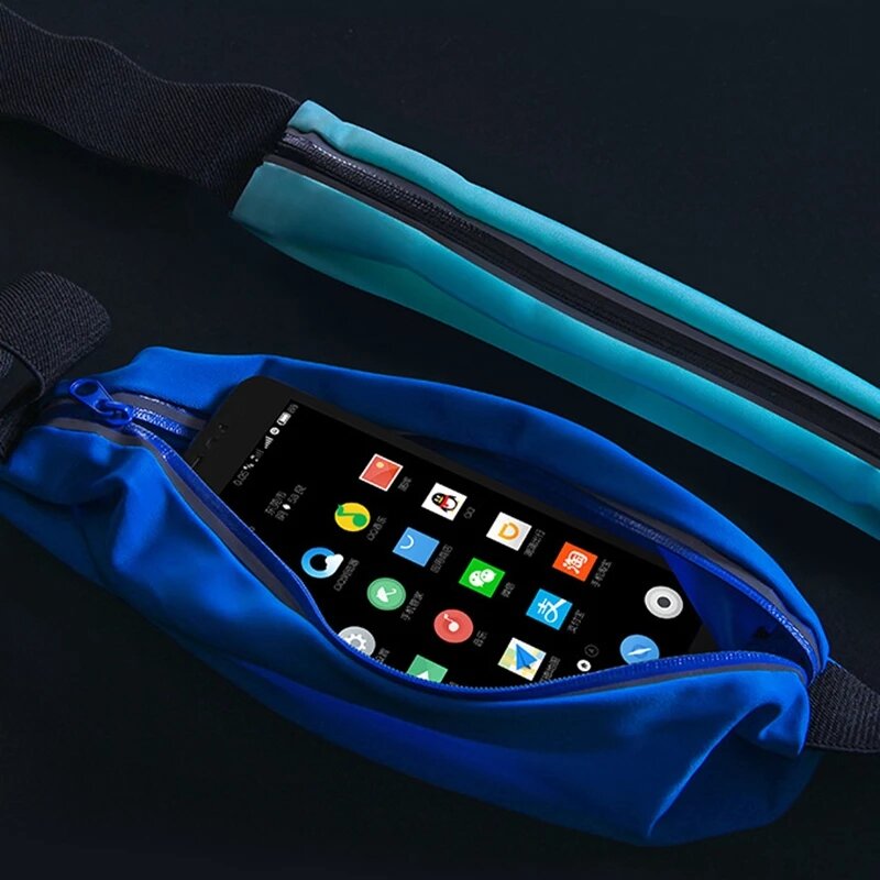 Mini riñonera deportiva multifuncional de viaje para hombres y mujeres, paquete de cintura conveniente portátil, bolsa de cinturón impermeable para teléfono