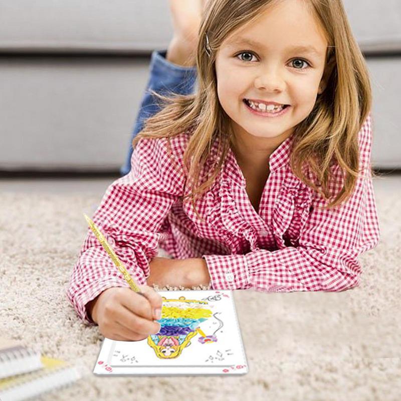 Tessuto Art Frenzy For Kid Kids Craft Kit Puzzle creativo puntura pittura colorata attività libro pittura pacchetto materiale