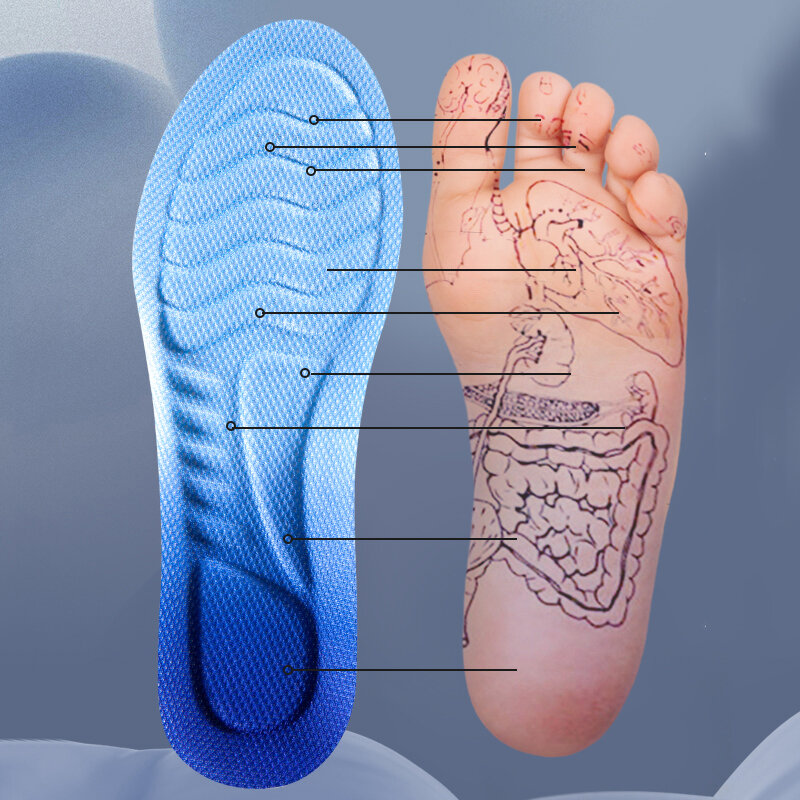 4D Cloud เทคโนโลยี Insoles สำหรับรองเท้า PU Sole นุ่มระบายอากาศช็อค Absorption Cushion ศัลยกรรมกระดูก Care Insoles