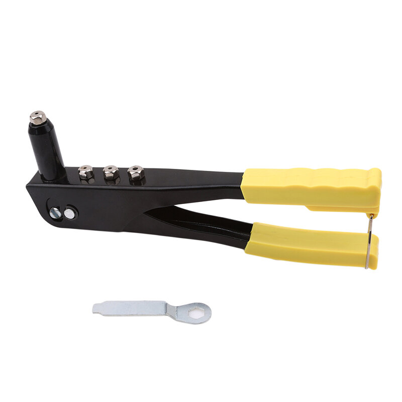 Pistola remachadora Manual de acero inoxidable, herramienta de mano de doble Mango, tirador de sauce con remaches de Metal para carpintería, 50 piezas