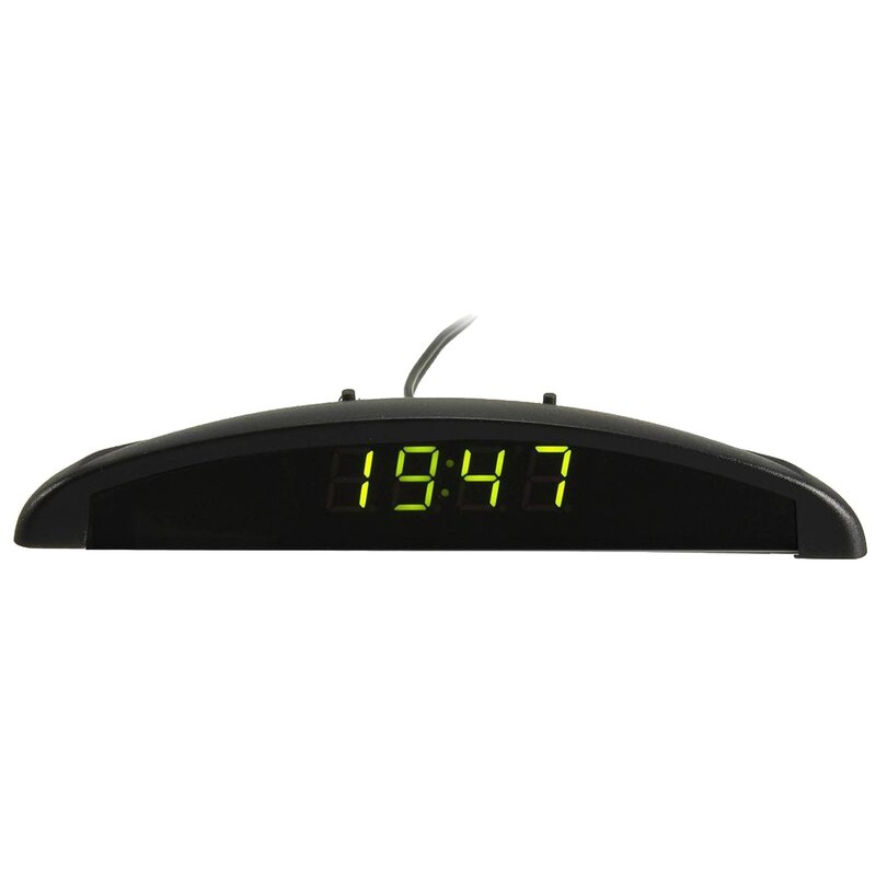 3 In1 Auto 12V Digitale Led Voltmeter Spanning Klok Thermometer Auto,