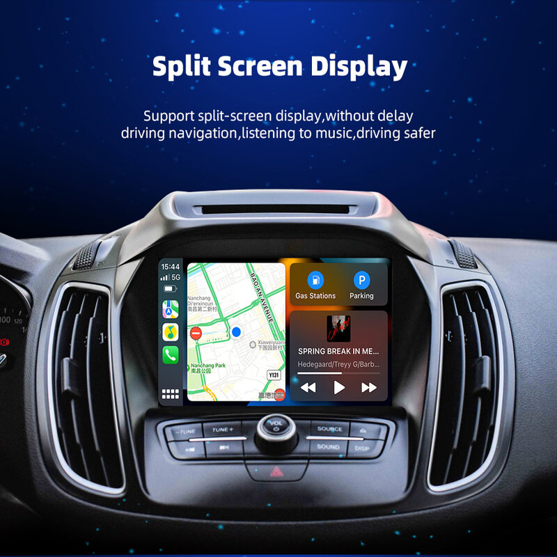 EKIY-Adaptador Carplay Sem Fio, Caixa Inteligente Universal Plug And Play Bluetooth Wi-Fi Conexão Rápida Apple Carplay com Fio