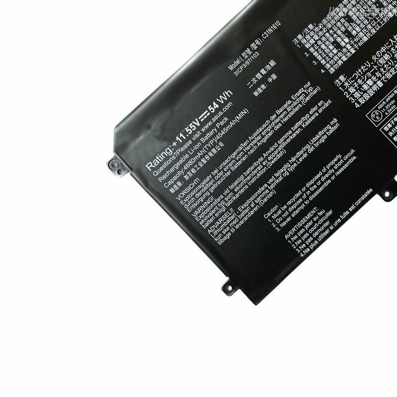 Batería genuina C31N1610 para portátil Asus ZenBook, UX330C, UX330CA, U3000C, UX330CA-1C, 1A, UX330CA-FC009T, FC020T, FC030T, 11,55 V, 54WH