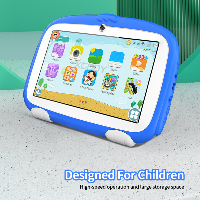 Tablet Android 7 inci, tablet PC 4000mAh 32GB ROM, tablet pendidikan PC anak-anak