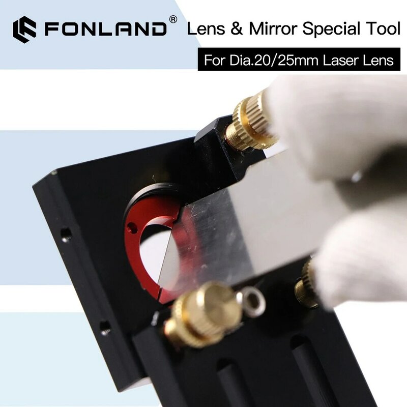 FONLAND-herramientas de instalación de desmontaje para máquina cortadora de grabado CO2, lente de cabeza y espejos, piezas de herramientas de inserción