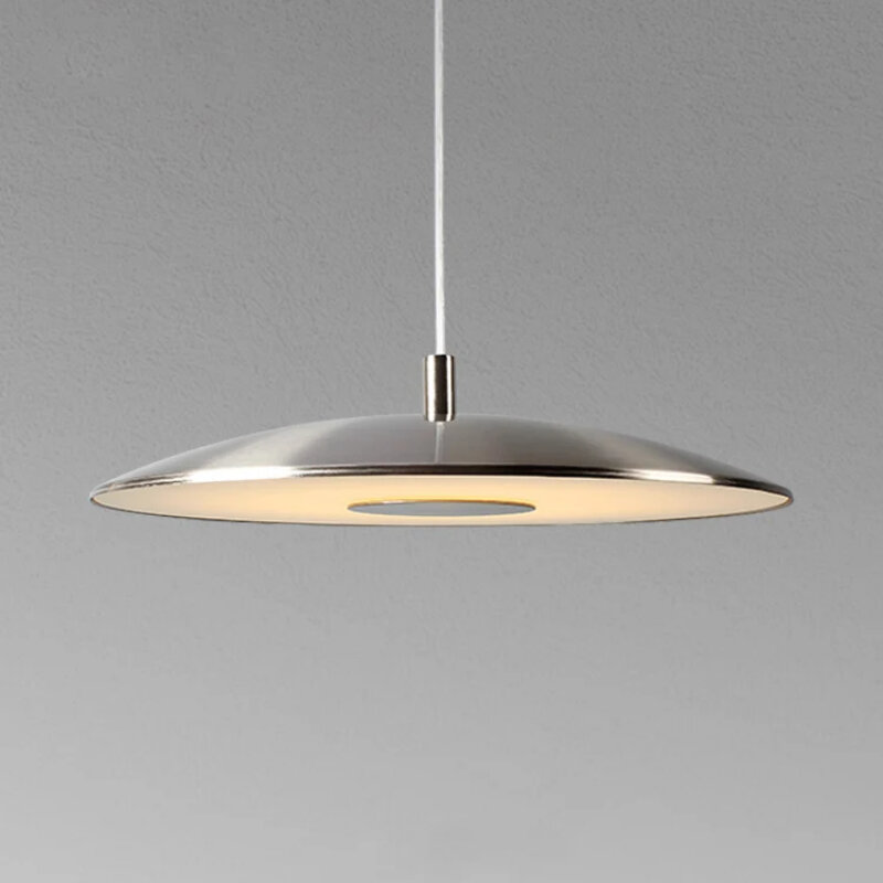 Современная круглая Подвесная лампа в виде НЛО, Подвесная лампа в виде летающей тарелки для столовой, бара, спальни, прикроватная простая дизайнерская художественная лампа