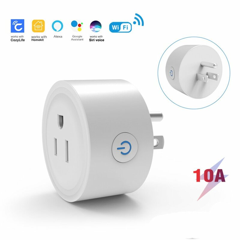 Wifi Smart Plug Socket Ons Draadloos Stopcontact Met Power Monitor Timer Smart Life App Control Werkt Met Google Home Alexa