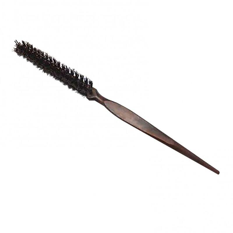 24cm Pro Salon Backcombing Hair Up Volume Bristle Teasing Brush Styling Comb Tool Anti Static Wood Boar Bristle Hair Round Brush