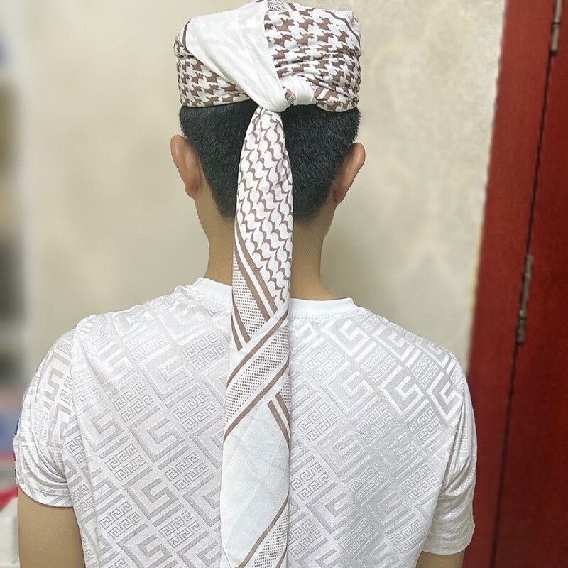 Lenço muçulmano para homens, lenço islâmico, hijab, Arábia Saudita, turbante judeu, headwraps, Paquistão ao ar livre, frete grátis